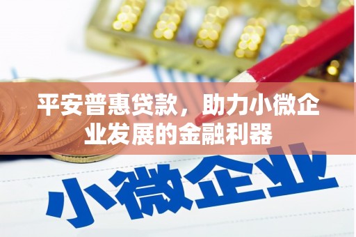 元宝山平安普惠贷款，助力小微企业发展的金融利器