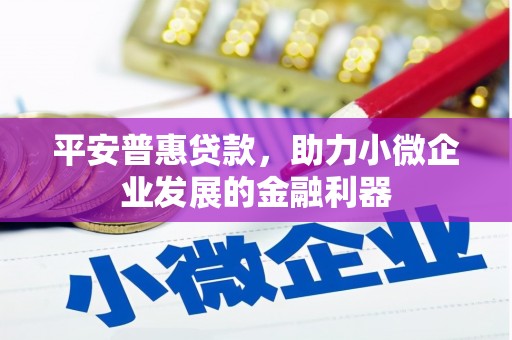 元宝山平安普惠贷款，助力小微企业发展的金融利器