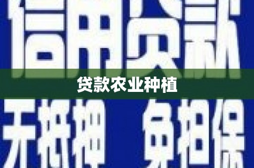 元宝山贷款农业种植