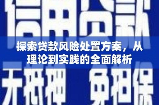 元宝山探索贷款风险处置方案，从理论到实践的全面解析