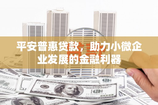 元宝山平安普惠贷款，助力小微企业发展的金融利器